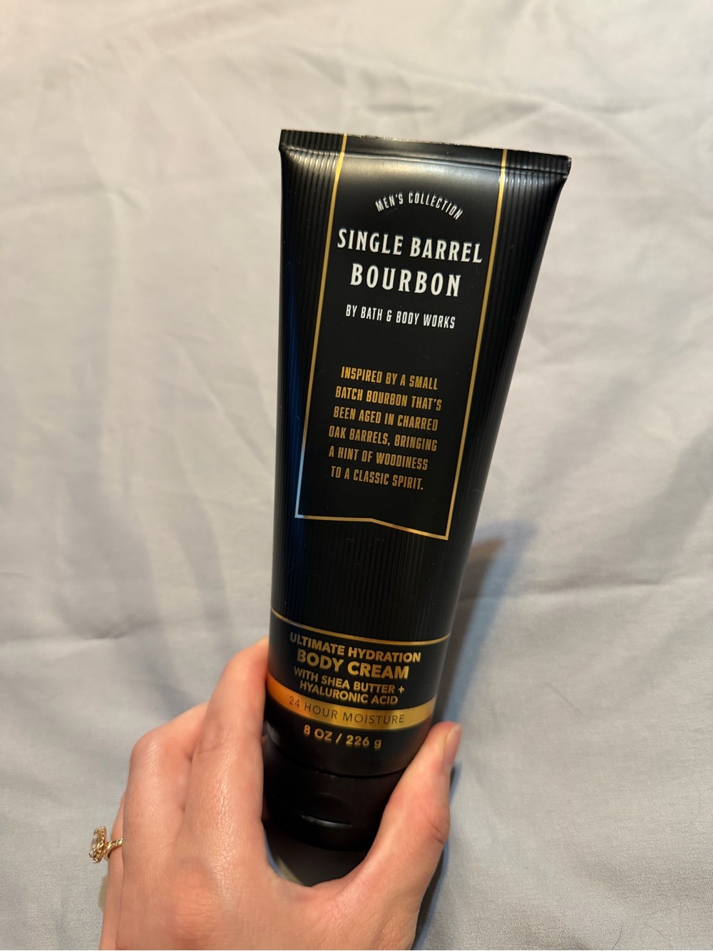 Bath & Body Works Single Barrel Bourbon Men’s Black & Gold Body Cream